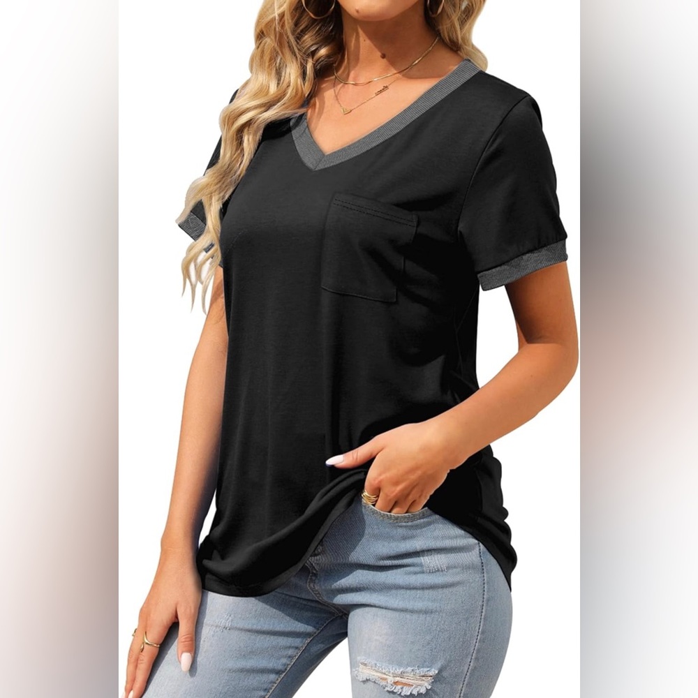 NWOT Short Sleeve Ringer Style Tee